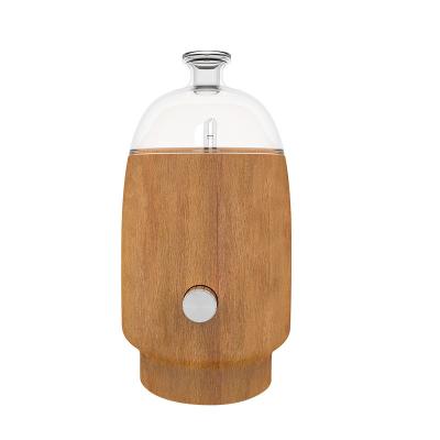 China Household In Stock Glass Reed Diffuser Home Appliances Wooden Aroma Scented Diffuser for sale