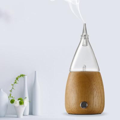 China 2022 Household Wooden USB Fragrance Stars Machine 3D Ultrasonic Glass Aroma Diffusers Smart Glass Electric Flame Oil Free Bottle Water for sale