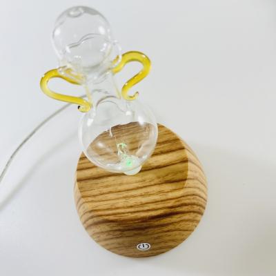 China Household No Water Wood Grain Original Borosilicate Glass Bottle Nebulizer for sale