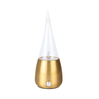 China Modern Household Gold Metal Parts Panda 3D Aroma Therapy Flower Pineapple Shape Salt Stone Steaming Machine Essential Oil Aroma Diffuser for sale