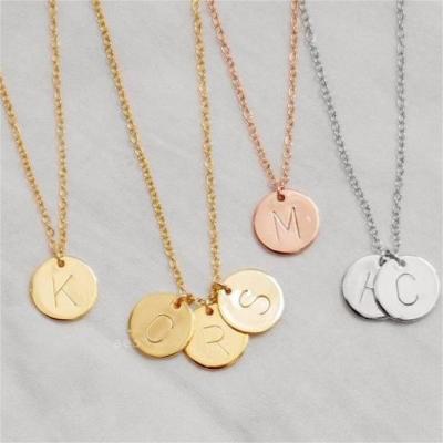 China Personalized Necklaces Best Friend Nickel Free Initial Gift, 18K Gold Plated Stainless Steel Women Sister Letter Necklace for sale