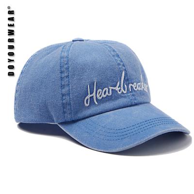 China JOINT Custom Lattice Embroidery Logo Denim Dad Hat Hat for sale