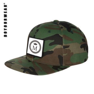 China COMMON High Quality Customize Camouflage Snapback Hats Military Digital Camouflage Bill Snapback Hat Flat Hat for sale