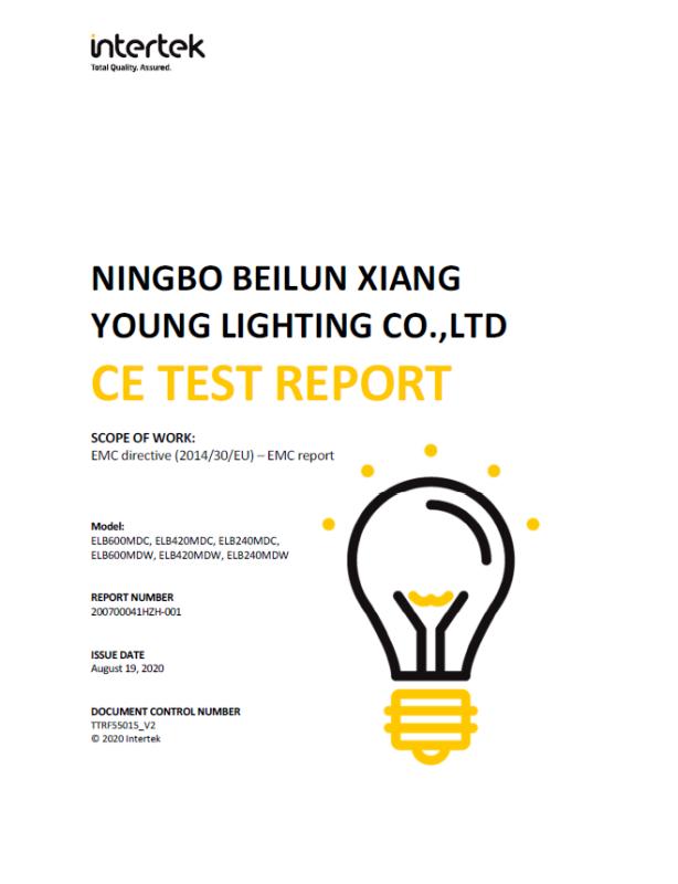 EMC - Ningbo Beilun Xiang Young Lighting Co., Ltd.