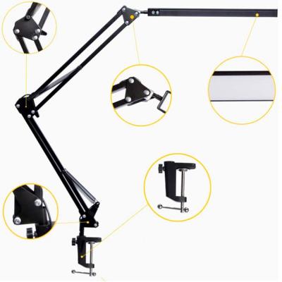 China Flexible Adjustable Swing Arm Folding USB Port Neck Reading Table Light Stepless Dimmable LED Modern Desk Lamp for sale