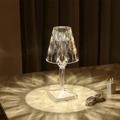 China Modern Crystal Clear Table Ceiling Projection Lamp For Home Lighting Round Led Fashion Modern Lamp for sale