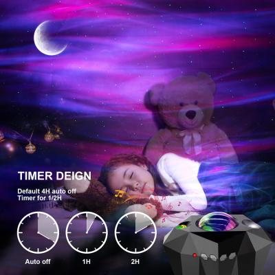 China Aurora Projector Night Lamp Modern Mood Lighting Moon Laser Led Night Light For Party Indoor Bedroom for sale