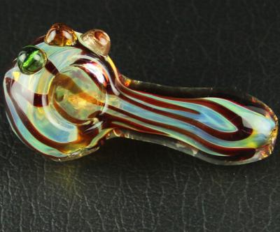 China 2.6 inch spoon glass smoking pipe high quality and low price handmade color hand pipe for sale