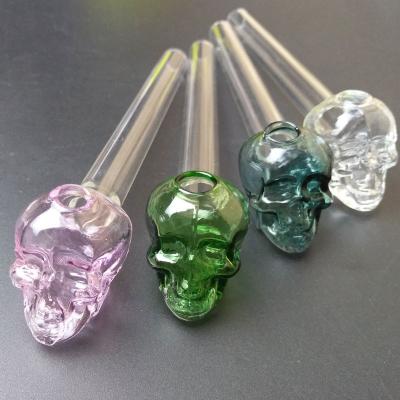 China Colorful Great Pyrex 5.5''skull Glass Oil Burner Pipe Thick color Glass for oil rigs glass water pipe for sale