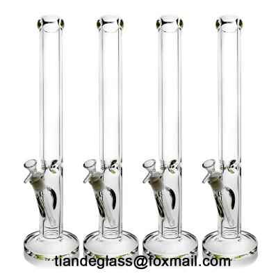 China 9mm Thick Bong Glass Water Bongs Straight Bong Customized Brand Straight Bong Glass Water Pipe Bongs 16 inch 18.8 mm OEM for sale