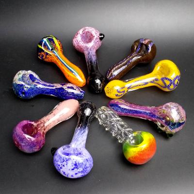 China Pipe Smoking Pipes Pyrex Oil Burner Pipe Smoking Accessories Pipes Heady Tobacco Hand Pyrex Colorful Spoon for Cute Chri for sale