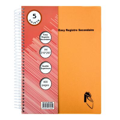 China Office School Stationery Label File Meeting Organizer Notes Orange Notebook Pages Different Colored To Identify for sale