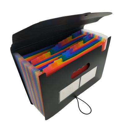 China Eco-Friendly / Durable Accordion File Organizer 24 Pockets Expanding File With Expandable Cover POS Document Organizer Rainbow Filing Box for sale