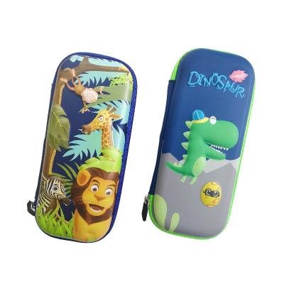 China Fashion/Cute Dinosaur/Pencil Pen Case With Pen Holder 3D Forest EVA Hard Shell Large Capacity For College Student Children School Office Gift for sale