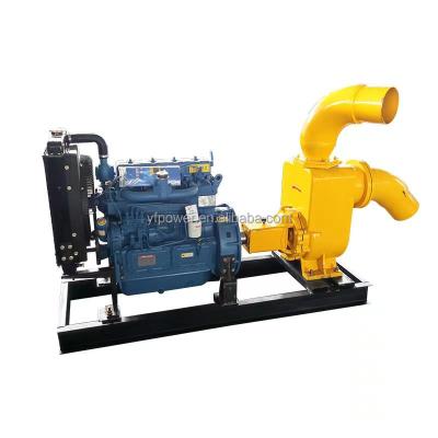 China Hot Selling 8 Inch Organic Fuel Industry Diesel Engine Water Pump Self Priming Set With 50hp Engine 24V Electric Starter for sale