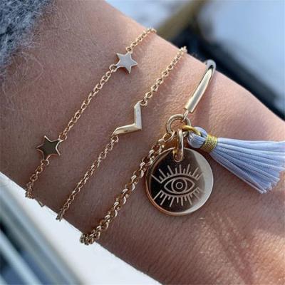 China CLASSIC Handmade 3pcs Set Bracelet Bohemian Bead Bracelet Women Star Bracelet for sale