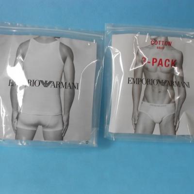 China Black Plastic Bags Moisture Proof Custom Printed Packaging With Zipper For Clothing for sale