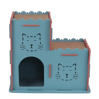 China Multifunctional Breathable Premium Double Platform with Scratcher Cat Beds Furniture Beds for sale