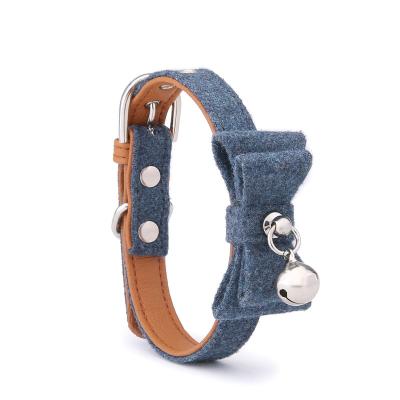 China Felt Material Sales Felt Material Factory Direct Padded Bowknot Designer Style Pet Collar Modern Pet Collar Camera for sale