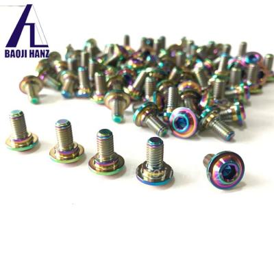 China M6 Titanium M8 M10 x 1.25 x 135mm Blue Motorcycle Modified Titanium Grade 5 Metric Bolt for sale