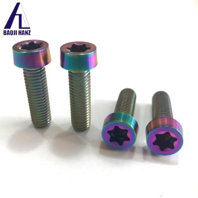 China High Strength Colored Titanium Bicycle M6x30mm Ti6Al4V Alloy Bolt Gr5 Titanium Bolts for sale