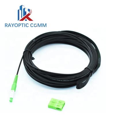 China LSZH customized pre-terminated draw nail sc Patchcord ftth drop cable g657a g652d fiber optic cpri patch cord for sale