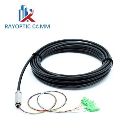 China PE Customized Single Mode UPC APC FTTH Fiber Optic Pigtail Conector SC ADSS 8 Core for sale