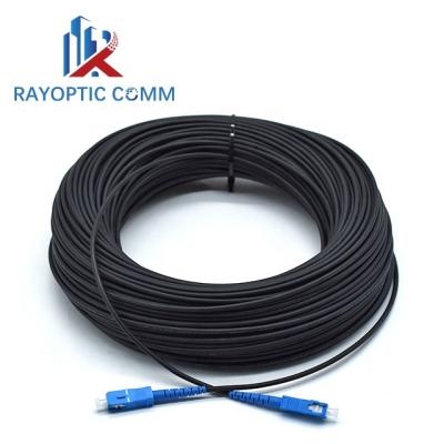 China LSZH Customized Best Price SM SX LSZH Black Cable Optical SC/UPC Fiber To SC/UPC Optical Patch Ties SC Connector for sale