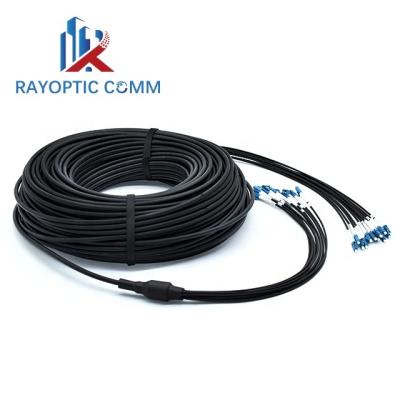 China FTTH 12 Core Multi Fiber Optic Cable LC Fiber Connector LC-LC Fiber Optic Patch Cord for sale