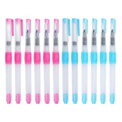 China Watercolor Paint 6 Paint Brushes Large Capacity Nylon Water Brush Pen Set Size 6 with Push Button for Watercolor Arte Pinceles Acuarela for sale