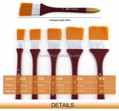 China 5pc Painting Brush Set Flat Brushes DIY Acrylic Graffiti Reading Brush For Artist Oil Rubbing Brush School Painting Drawing Supplies for sale