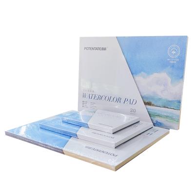 China Paper Book Protector Academy Watercolor Art 100% Cotton 300gsm With 20 Sheets Painting Paper For Water Color Painting Cold Press 390*270mm for sale