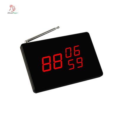 China Best Price ABS (Taiwan Imported) Wireless Restaurant Waiter Service Digital Screen Display Calling System for sale