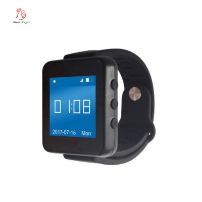 China Families Ihomepager Waterproof Wireless Pager System Wrist Watch Receiver For Hotel for sale