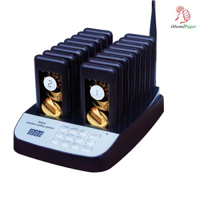 China Wireless Restaurant 16 Call Guest Paging Coaster System 360mAh for sale