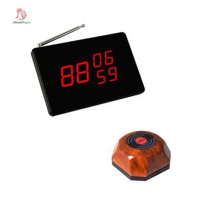 China Wireless ABS Restaurant Waiter Intervention System (Imported from Taiwan) Screen Display Call Button Digital Paging System for sale