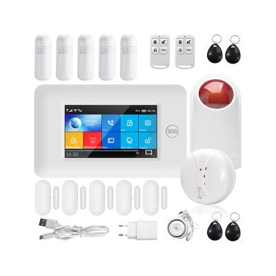 China Plublic Area Tuya Home Security Wifi GSM Remote Control Wireless Alarm System for sale