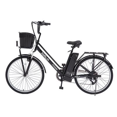 China Cheap 26 Inch City Steel Electric Bike Road Bike E Bike Commuter City Bicycle for sale