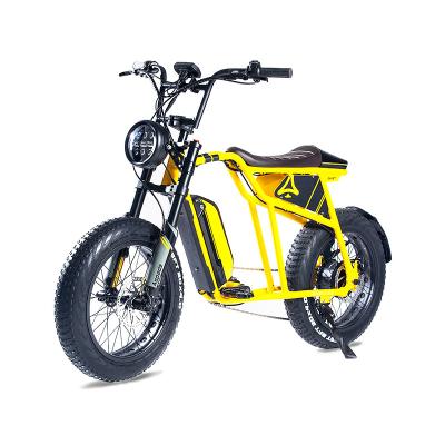 China Popular Harley Style Fat Tire Long Range Electric Bike 48V High Performance Aluminum Alloy Design Electric Bicycle for sale