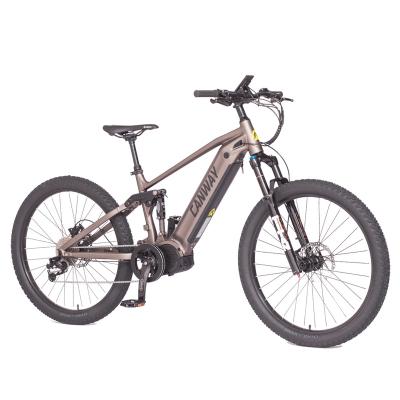 China 27.5 inch electric mountain bike aluminum alloy professional full suspension electric bicycle for sale