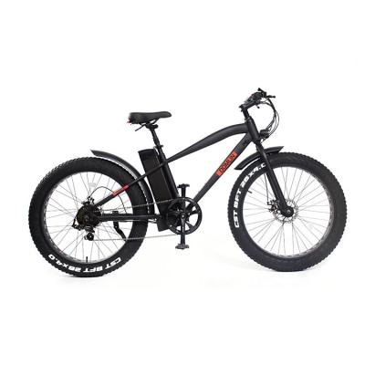 China Hot Selling Steel 36V 48V 250W 26 Inch Electric Bicycle SHIMANO 7 Speed ​​Disc Brake Fat Tire Electric Bike Fat E Bike for sale