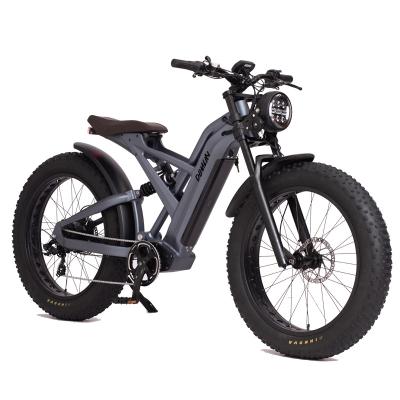 China Harley Ebike Hot Sale Aluminum Alloy 26 Inch Adult Bicycle Full Suspension Electric Moped 1000W Electric Bike for sale