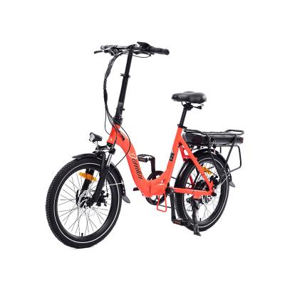 China Factory Wholesale Aluminum Alloy Folding Electric Bike For Women 7 Speed ​​Suspension Folding Ebike for sale