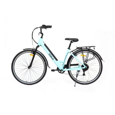 China Directly Wholesale 36V 48V 250W 500W City Bike Electric Ladies Bicycle Brushless LED Display 700C Aluminum Alloy Women's Electric Bicycle for sale