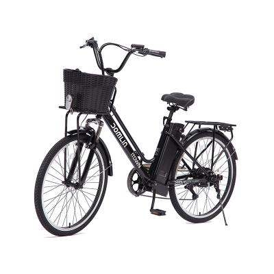 China Hot Selling Steel In The Running Electric Bicycle 36V 48V City V Brake Electric Bike for sale