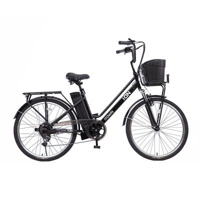 China Factory Price Steel Electric Bike 250W Ebike Adult Shimano 7 Speed ​​City Bicycle for sale