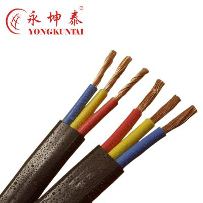 China Aluminum Wire Strap 3 Core Power Flat Wire 25 PVC Submersible Electrical Wire Cable For India for sale