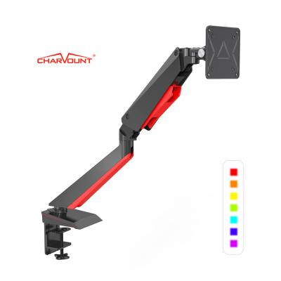 China Home Office Gaming Charmount Competitive Display Gaming Monitor Mounts Gaming Monitor Arm with RGB Lights for sale