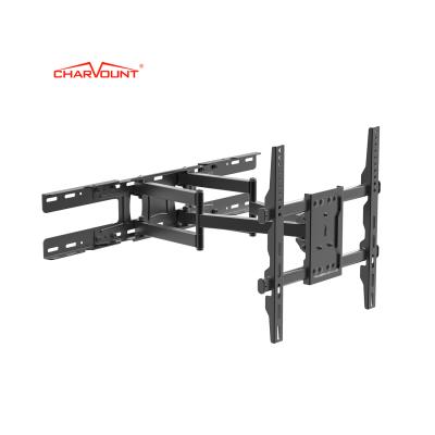 China Max VESA 400*400mm Max VESA 400*400mm TV Wall Mount Full Motion 55 Inch Heavy Duty Articulating TV Swivel Bracket Steel TV Wall Mount for sale