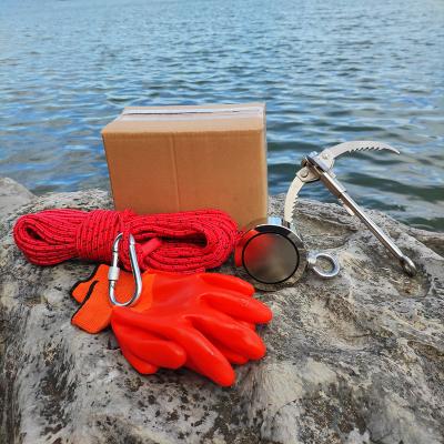 China Industrial Magnet Fishing Magnet Kits With Threaded Shank Eye 300-2000LBS Pulling High Strength Pot Magnet for sale